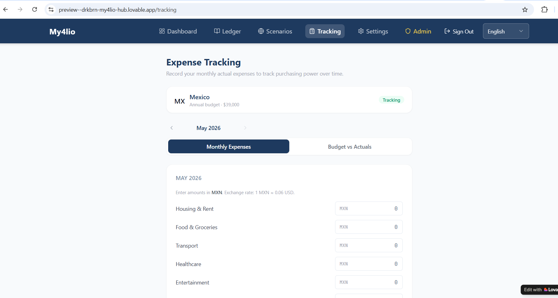 Expense Tracking